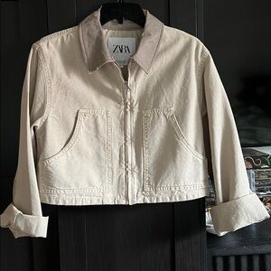 Cropped barn jacket Zara